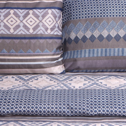 Постельное бельё 2 сп Экономь и Я Этника, 173х215см, 175х214см, 50х70см-2шт, 60г/м2, микрофибра фото 2