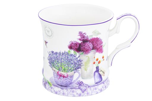 Кружка 170 мл 10,5*8*7,5 см Лаванда NEW BONE CHINA