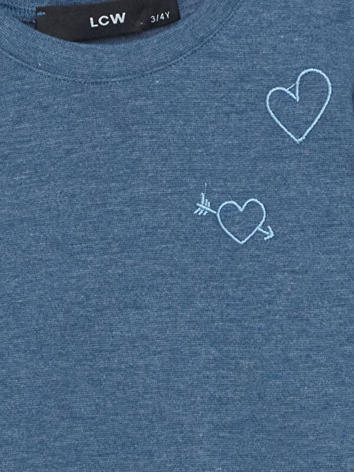 Bisiklet Yaka Nak??l? K?z ?ocuk Ti??rt - Waikiki фото 2