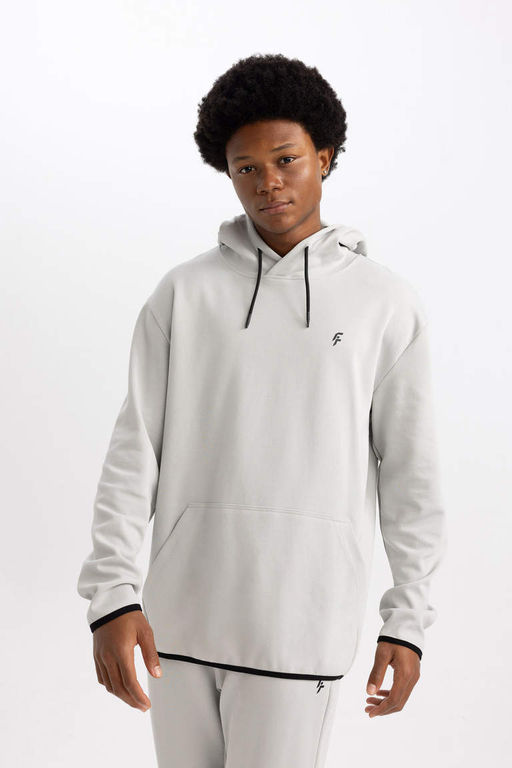 DeFactoFit Толстовка стандартного кроя с капюшоном и принтом  фото 5