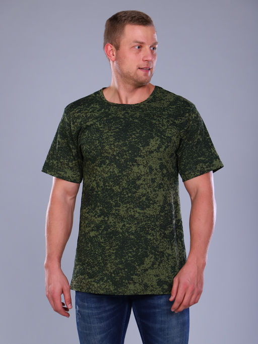 Футболка мужская из кулирки цифра зеленый