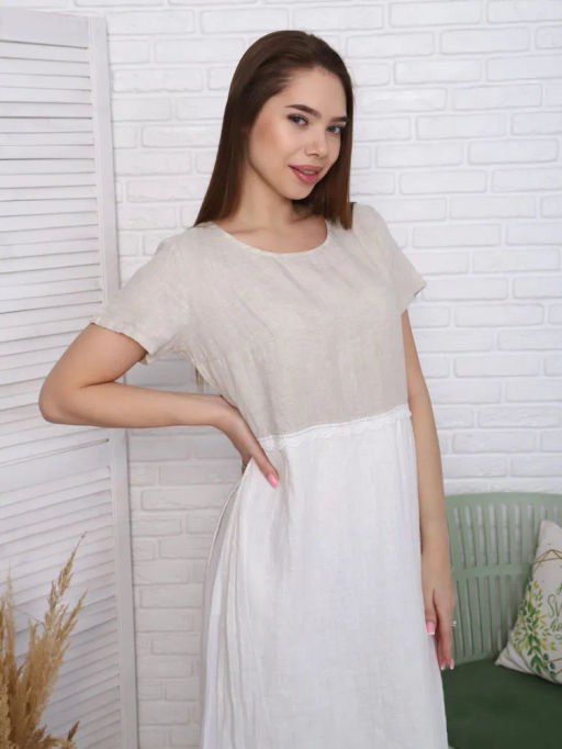 умягченный лен 100% платье - Luxuria фото 7