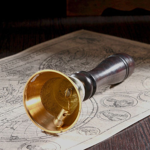 Колокольчик «Счастье», 5.5×5.5×15 см, латунь, дерево