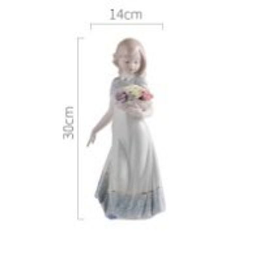 Статуэтка Дама с цветами 29 см / HP137 /уп 24/ - Галеонтрейд фото 2