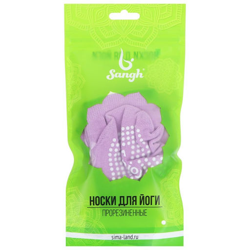 Носки для йоги Sangh, р. 36-39 см, цвет сиреневый  фото 7