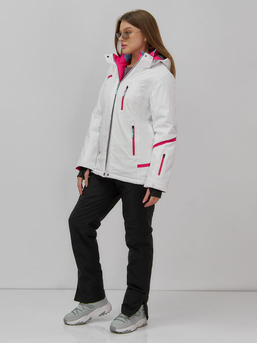 Горнолыжный костюм женский зимний белого цвета 07091Bl - Chunmai фото 8
