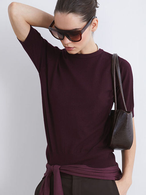 Bisiklet Yaka Kad?n Triko Kazak