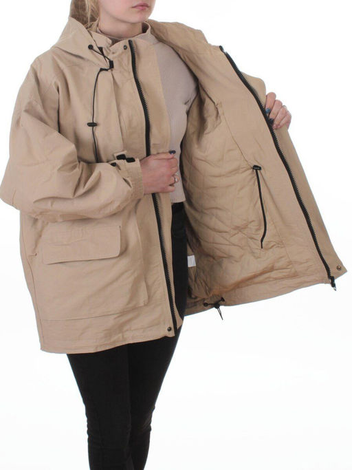 3096 BEIGE Куртка демисезонная женская (100 гр. холлофайбер) - Fashion фото 7