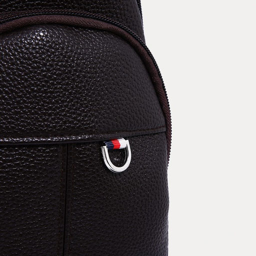 Сумка слинг мужская, искусственная кожа, цвет коричневый - Simaland фото 6