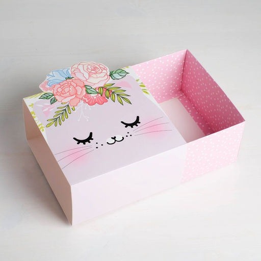 Коробка складная Кошечка, 15 х 15 х 8 см - Дарите счастье фото 4