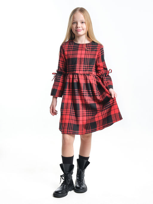 Платье для девочки нарядное UD 6837 бежевая клетка - Mini maxi фото 14