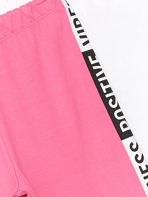 Beli Lastikli Bask?l? K?z ?ocuk Tayt - Waikiki фото 3