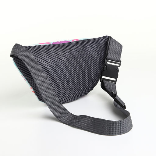 Сумка поясная детская для девочки на молнии, голубая