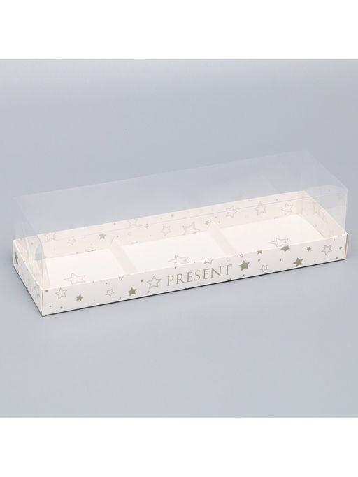 Цена за 5 шт. Коробка кондитерская для муссовых пирожных «Звёздочки», 27×8.6×6.5 см