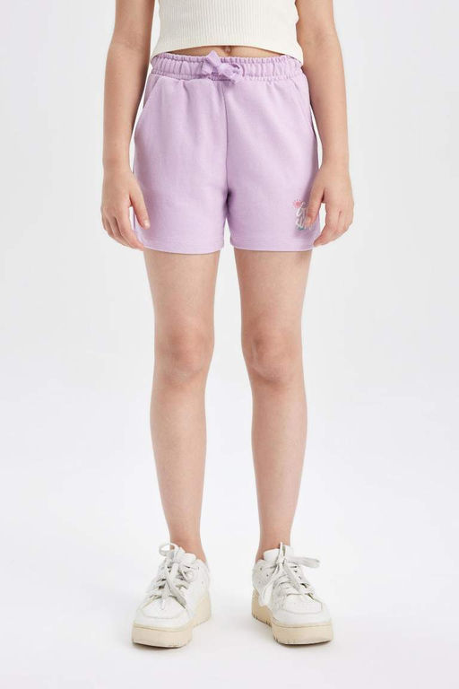 Шорты из двух частей с принтом для девочек - Defacto фото 3