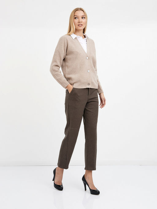 кардиган женский бежевый из шерсти - Glenfield фото 2