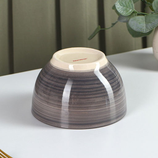 Салатник керамический Доляна Морской мир, 800 мл, d=14 см, цвет коричневый  фото 3