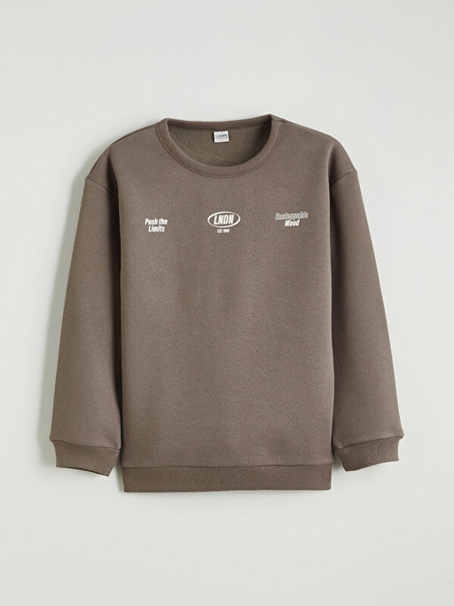Bisiklet Yaka Bask?l? Erkek ?ocuk Sweatshirt - Waikiki фото 2