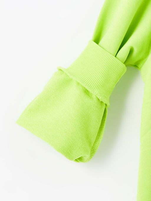 Bisiklet Yaka Bask?l? Uzun Kollu K?z ?ocuk Sweatshirt - Waikiki фото 2