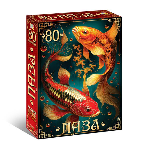 Цена за 2 шт. Пазл "Карпы кои", 80 элементов