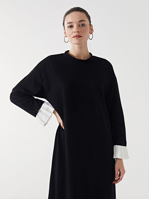 Bisiklet Yaka Elbise