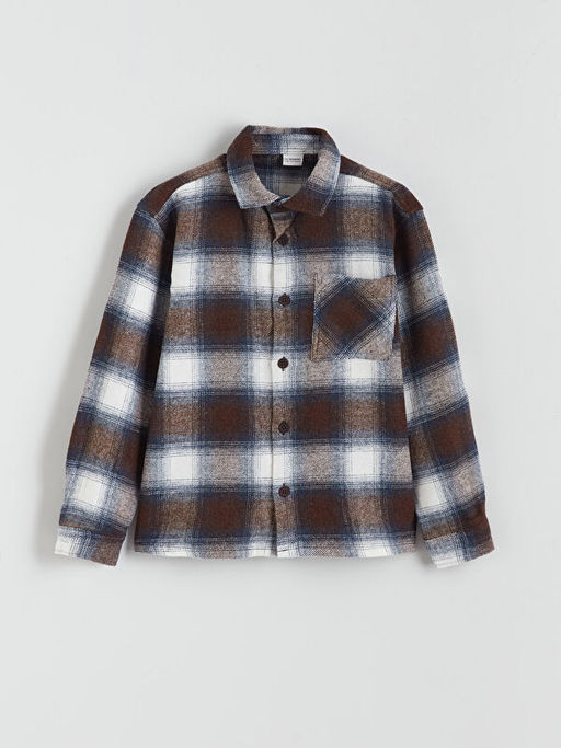 Uzun Kollu Ekose Erkek ?ocuk G?mlek