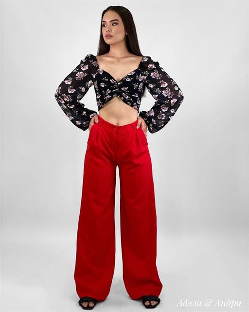 Топ Адэла (черный) - Nadi bordo фото 5