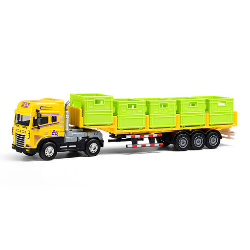 Машина "Грузовик с контейнерами" 1:24 (свет,звук) в коробке