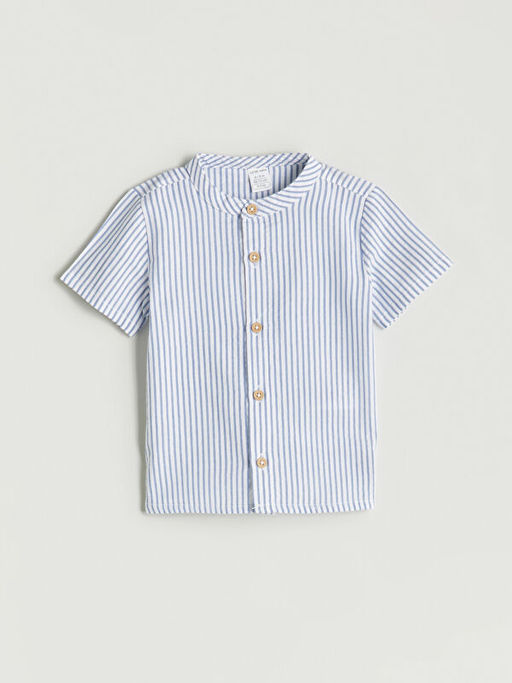 K?sa Kollu ?izgili G?mlek ve ?ort 2li