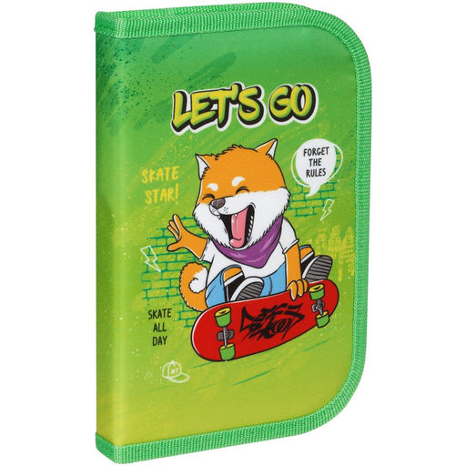 Пенал 1 отд. 200*130мм, с откидной планкой ArtSpace "Lets go" (ПТ1_49678) ткань