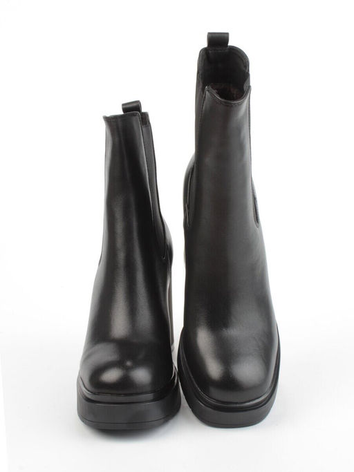 04-M3-1469 BLACK Ботильоны зимние женские (натуральная кожа, натуральный мех)