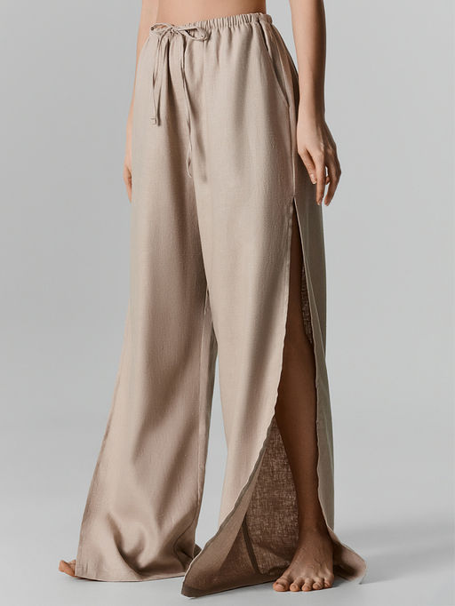 Брюки домашние женские с боковыми высокими разрезами - Mark formelle фото 3