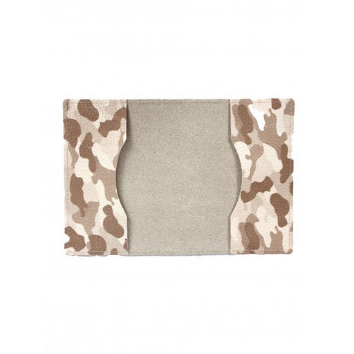 Обложка для паспорта Croco-П-1100 натуральная кожа бежевый флотер камуфляж (127) 264580  фото 2