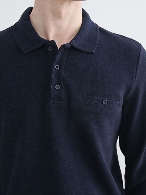 Polo Yaka Erkek Sweatshirt