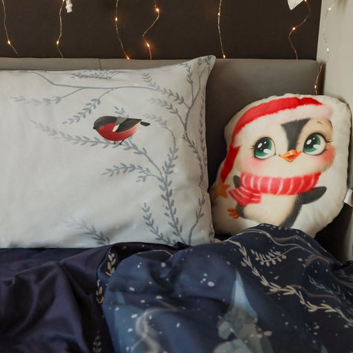 Подушка Этель Happy penguin 30х35 см, 100 п/э, велюр фото 2