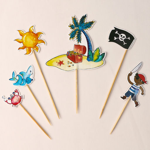 Набор для украшения Пиратская вечеринка, набор 6 шт. - Страна карнавалия фото 2