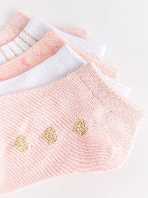 Desenli K?z ?ocuk Patik ?orap 5li