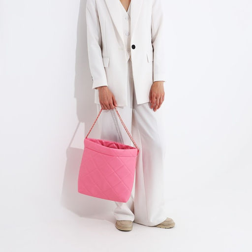 Сумка-мешок без застёжки, цвет розовый - Simaland фото 7