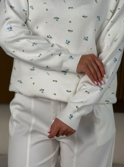 K13200 Джемпер (вязаный трикотаж) БЕЛЫЙ