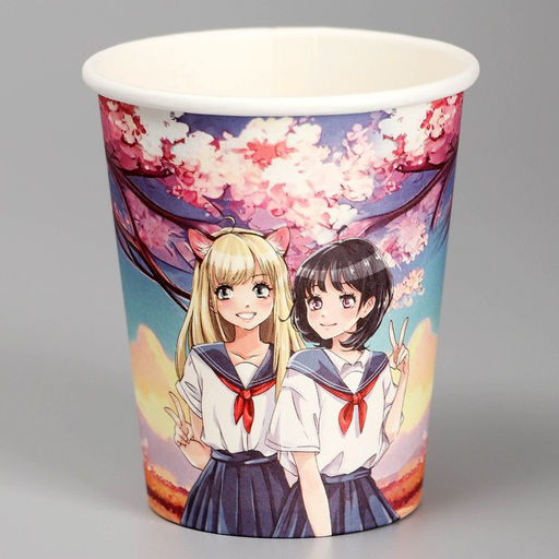 Цена за 10 шт. Стакан бумажный Аниме, 250 мл - Страна карнавалия фото 2