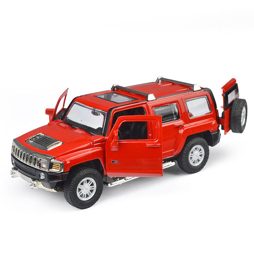 Машина металл Hummer h3, 14,4 см, (двери, багажник, свет-звук) инерция.