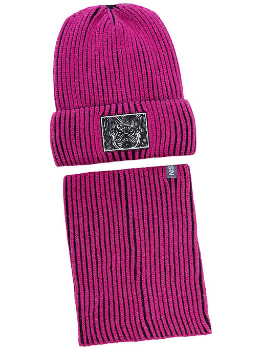 Комплект (шапка и снуд) 12з16624 джинс/черный - Nikastyle фото 20