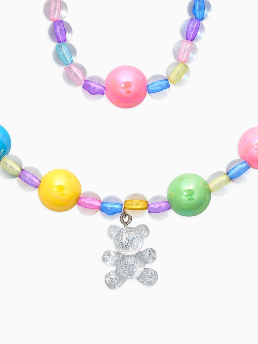 Набор детский «Выбражулька. Мишка мармеладный», 2 предмета: бусы, браслет, цветной