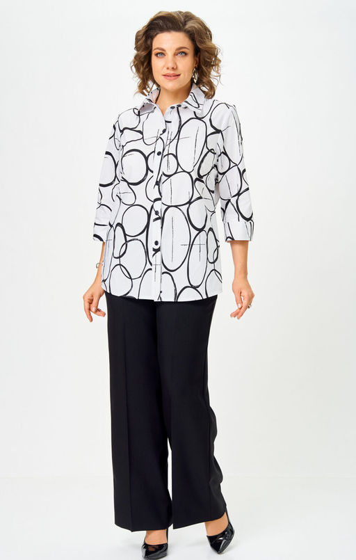 Костюм БелЭльСтиль 877/601 бело-черный фото 2