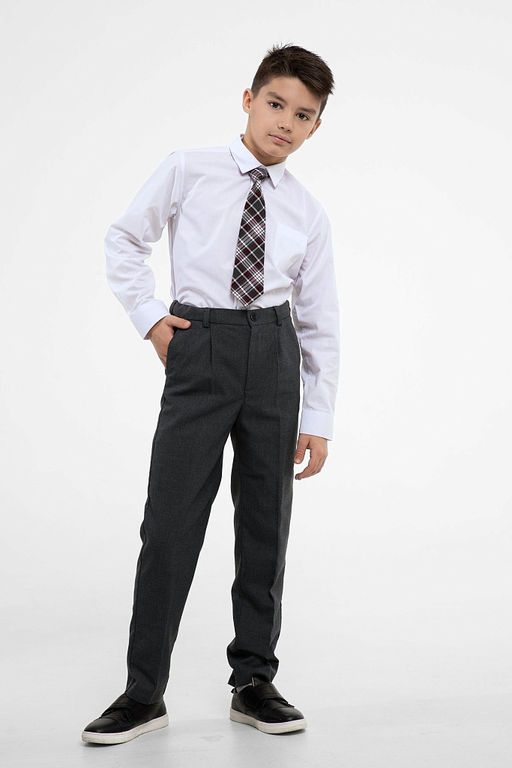 Серые школьные брюки для мальчика Инфанта, модель 0913/1  фото 8