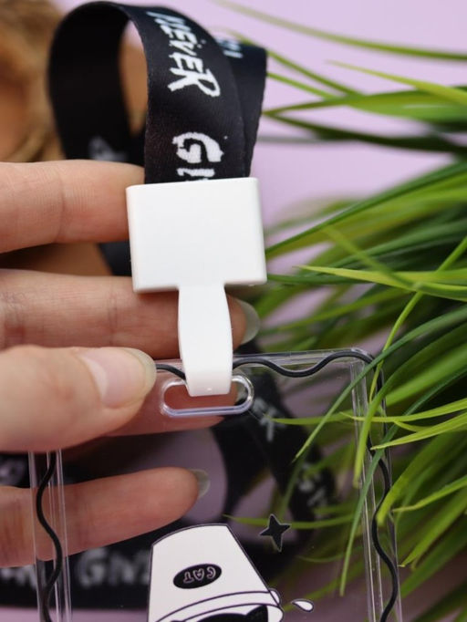 Футляр для карт на ленте ПО ПЛАНУ. "Сat under the bucket", transparent