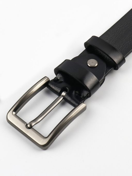 Мужской кожаный ремень Dierhoff ДРК 3056/3-40 Черный - Sergio valentini фото 7