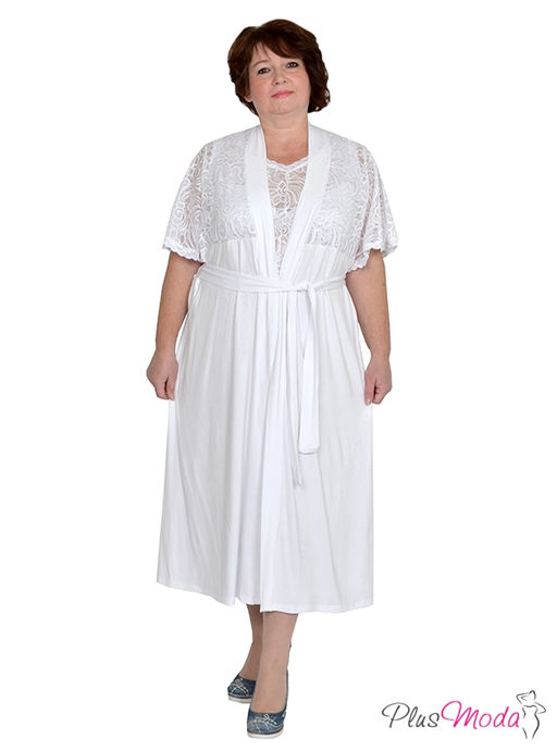 Халат-пеньюар Модель №857 размеры 44-84 - Plusmoda фото 3