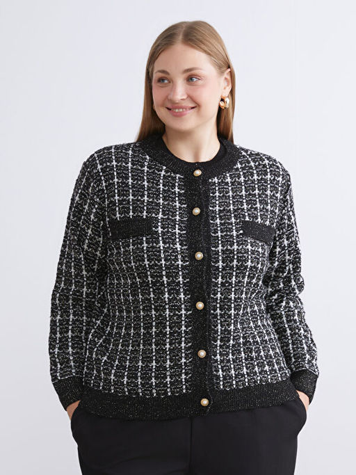 Bisiklet Yaka Desenli Kad?n Triko H?rka