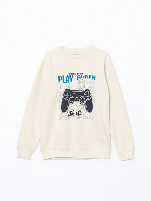 Bisiklet Yaka Erkek ?ocuk Sweatshirt